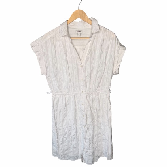 J. Crew Button Through Shirt Dress - Cotton - White - Picture 2 of 10